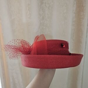 Vintage Elegant Red Women's Hat